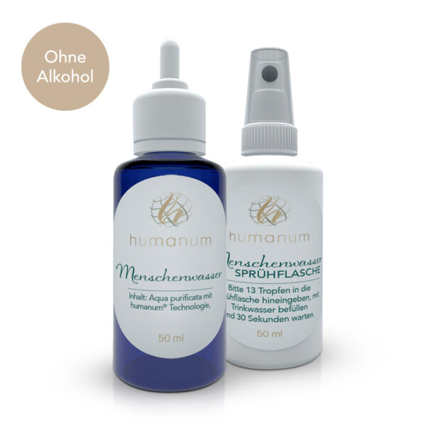 Menschenwasser ohne Alkohol